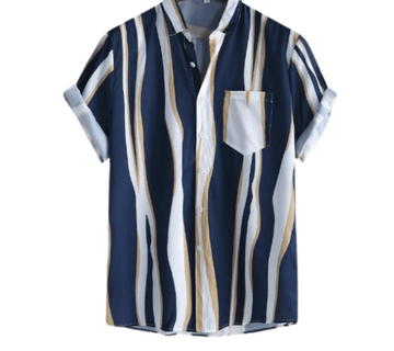 Erwiko | Retro Gestreept Revers Shirt voor Heren