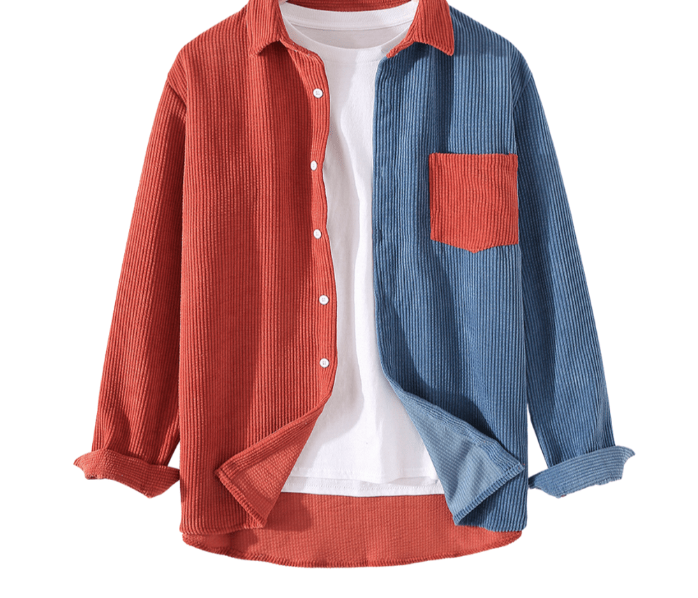 Matheo | Stijlvol Corduroy Overhemd met Knopen voor Heren