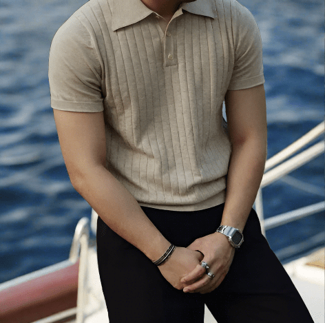 Bernardino | Tijdloze Gestreepte Zomer Polo voor Heren