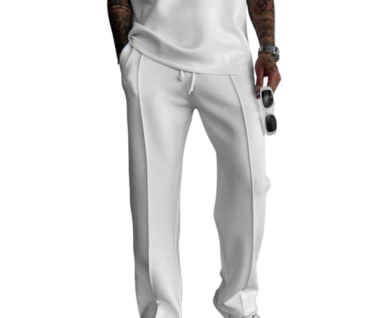 Edmariko | Heren Elastische Taille Rechte Casual Broeken