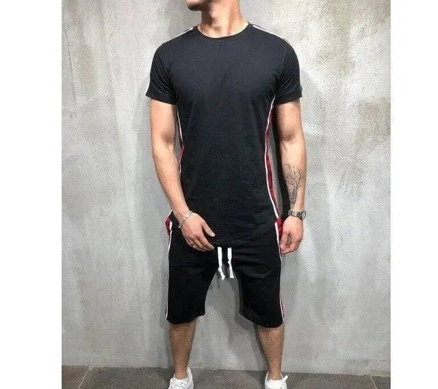 Jorinio | Gestreepte Casual Trainingsshorts Set