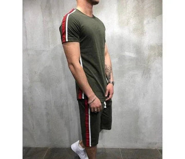 Jorinio | Gestreepte Casual Trainingsshorts Set